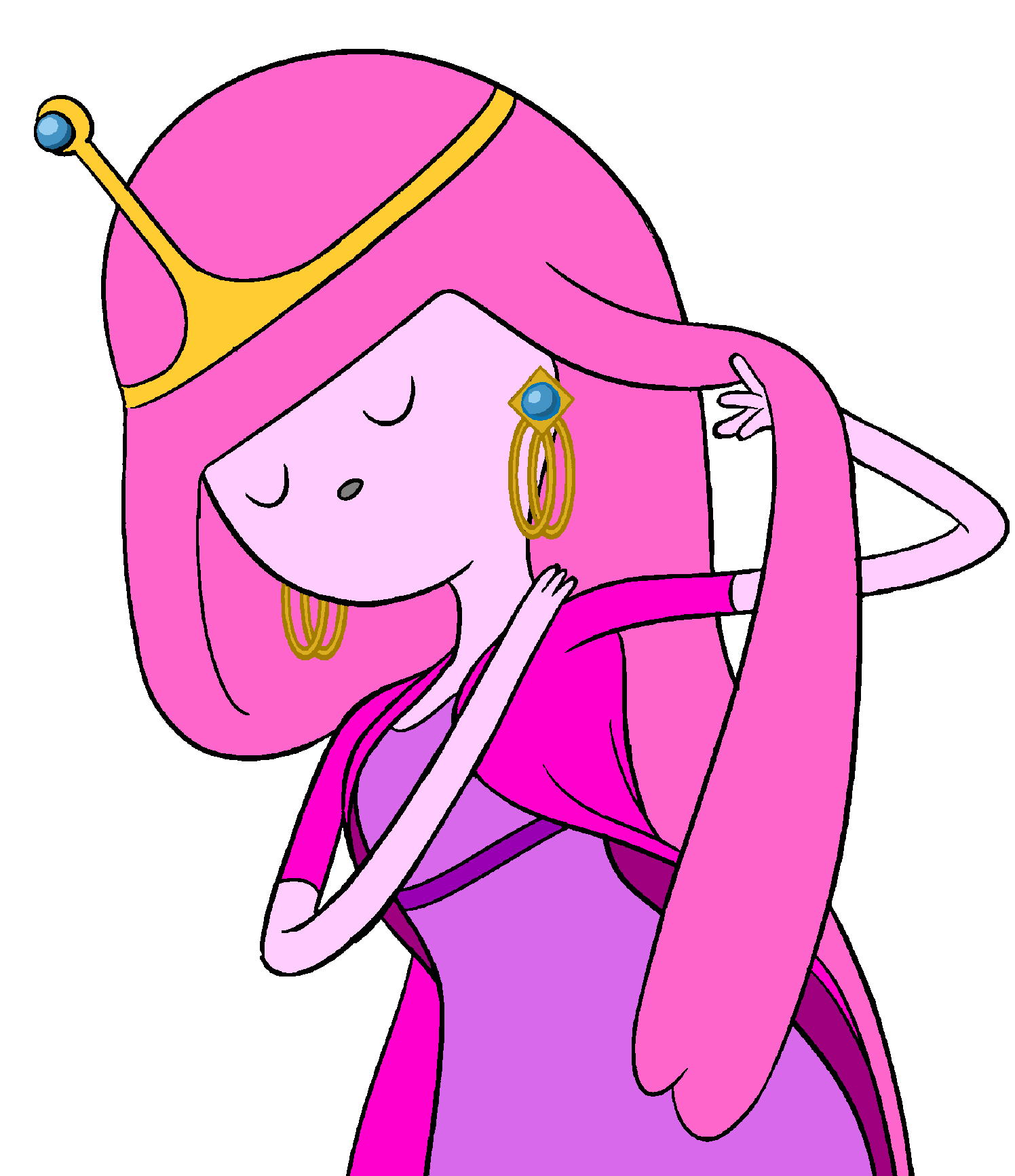 Image Princess Bubblegum With Her Hair Back Png