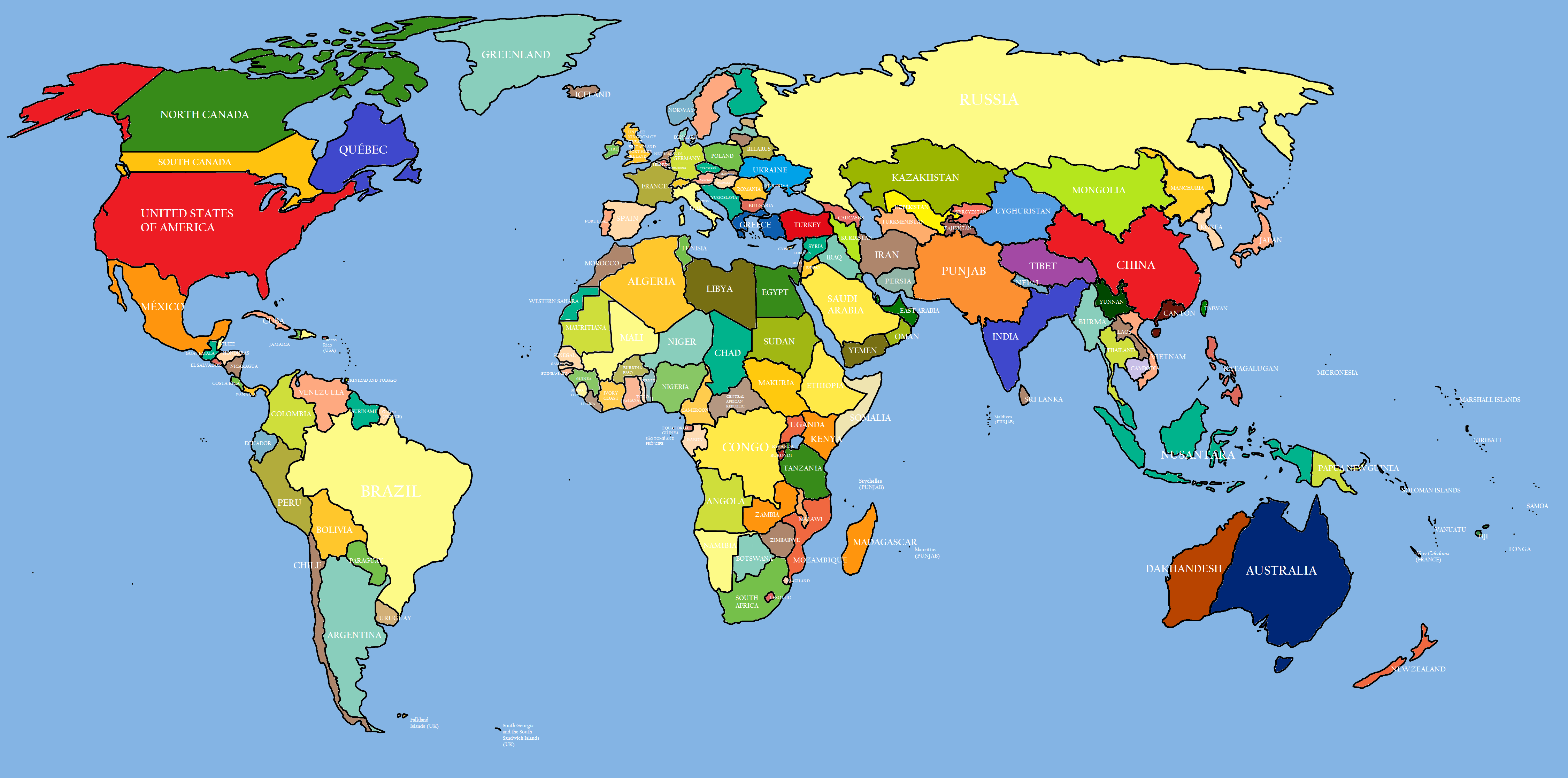 Image - World Map (Ranjit Singh Lives).png - Alternative History ...