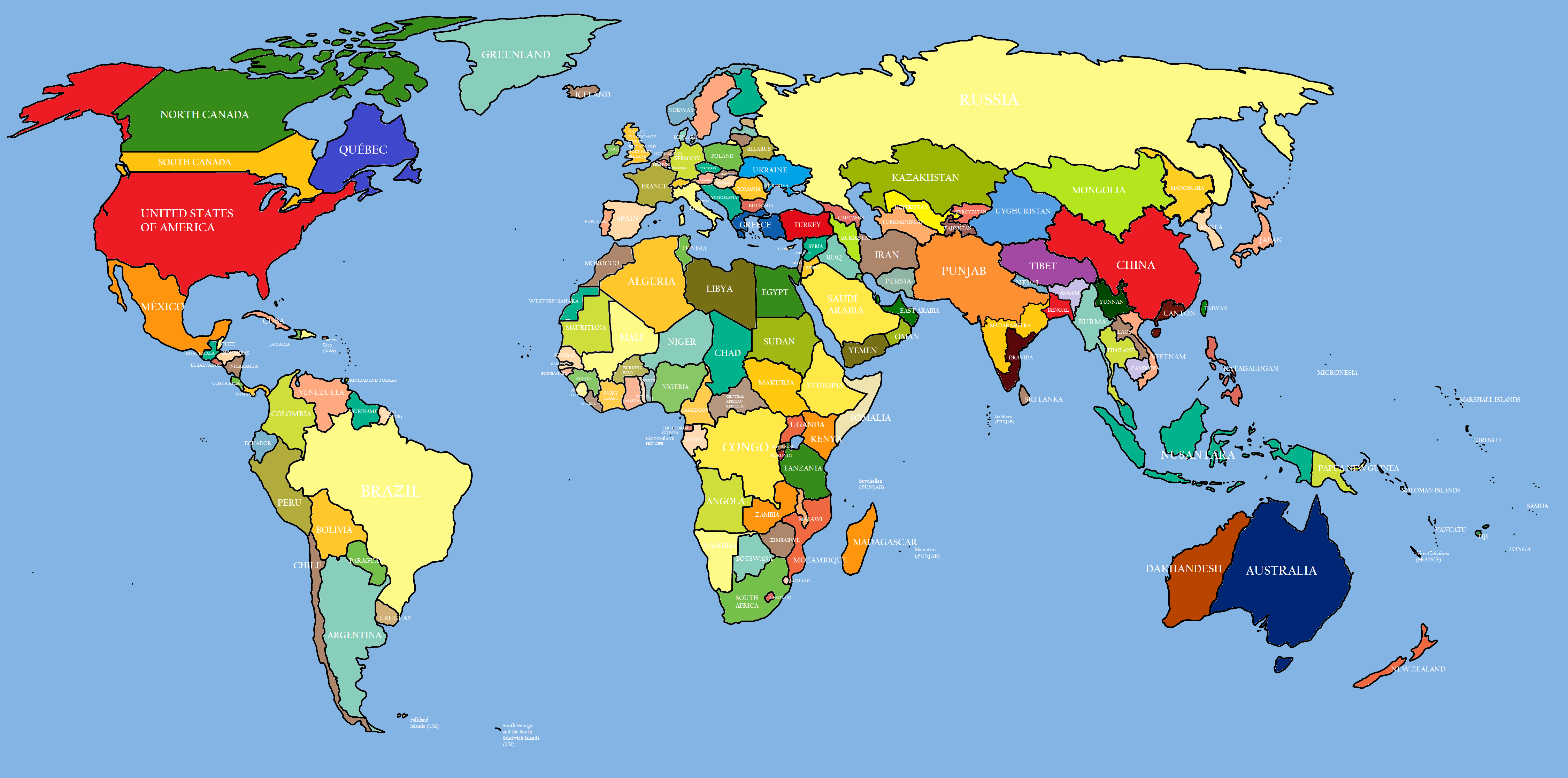 Image - World Map (Ranjit Singh Lives).png - Alternative History ...