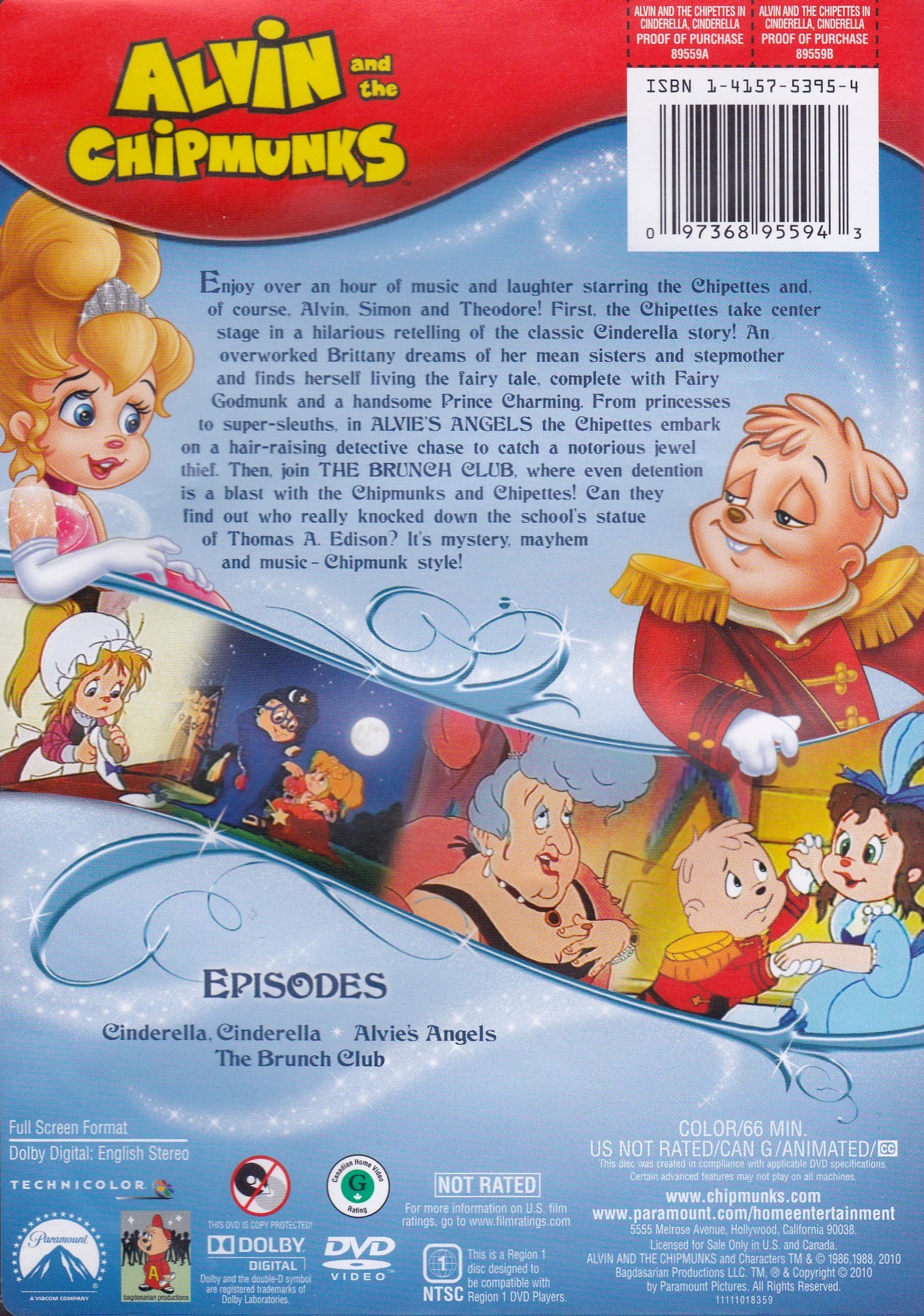 Image - Cinderella, Cinderella DVD Back Cover.jpg | Alvin and the