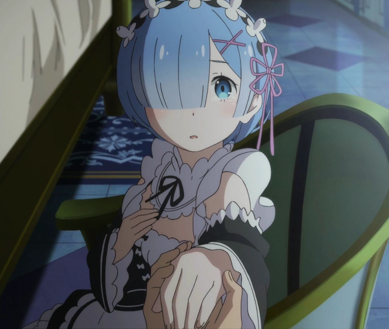 Image Rem holding Subaru's Hand Stitched Cap (Re ZERO Ep 11).png AnimeVice Wiki FANDOM