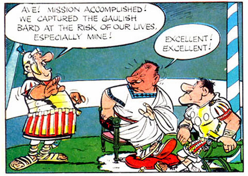 Image result for asterix the gladiator cacofonix