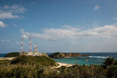 The GPM satellite awaiting launch at the Tanegashima Space Center.