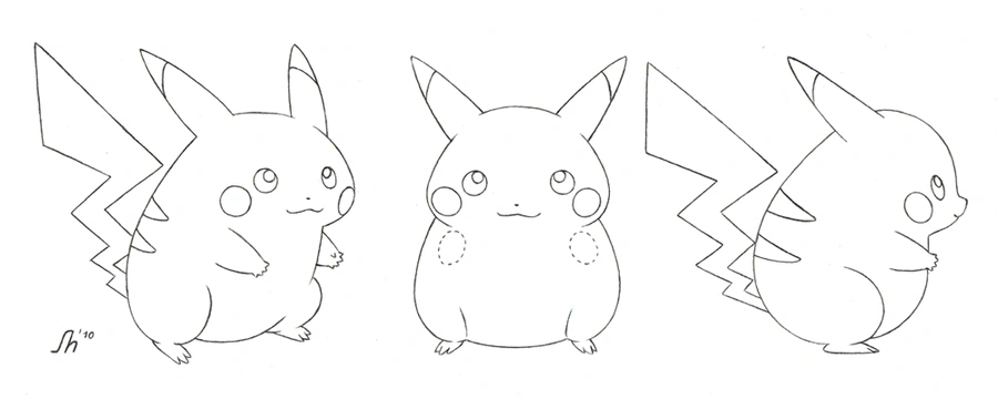 Image - Pikachu model sheet by deviantmel-d31fq5h.png | Autodesk Maya ...