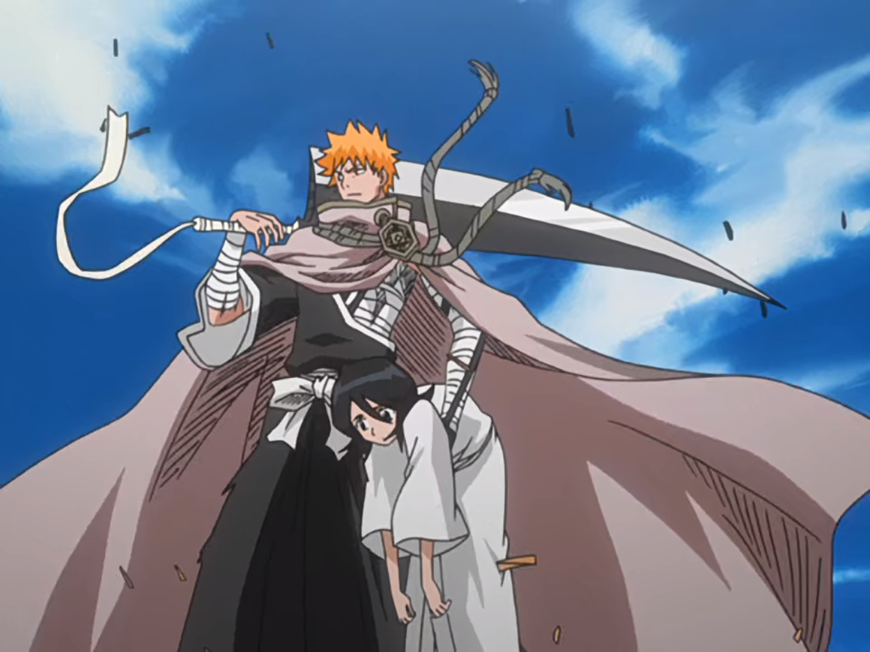 Image Ep54IchigoSavesRukia.png Bleach Wiki FANDOM powered by Wikia
