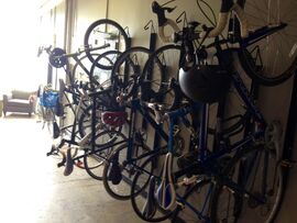 Wall of bikes