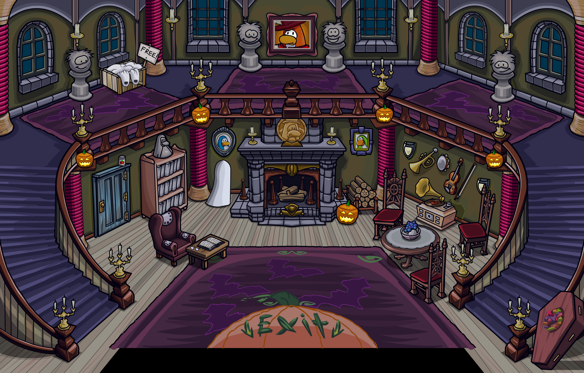 Haunted House Club Penguin Wiki Fandom Powered By Wikia