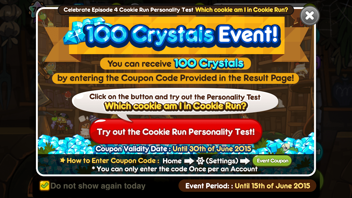 Crystal Secret Code Event Cookie Run