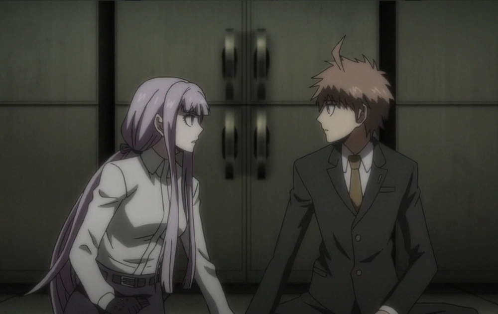 Image Kirigiri hold on Naegi.png Danganronpa Wiki FANDOM powered