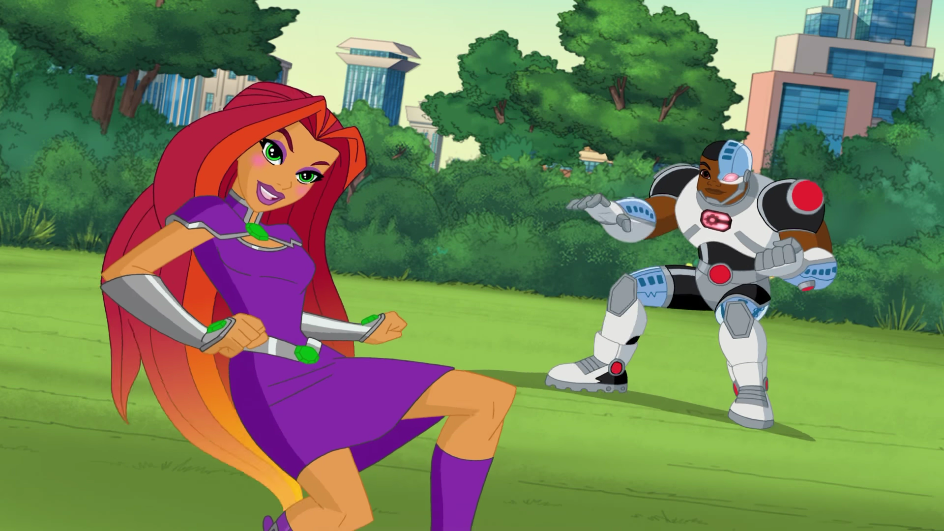 Hero of the Month: Cyborg and Starfire DC Super Hero Girls Wikia