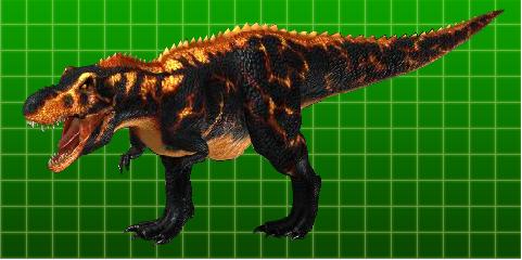 black t rex size