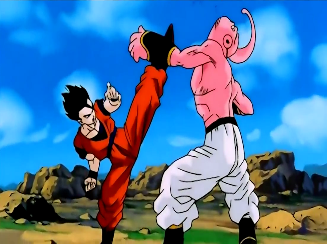Image 263 Ultimate Gohan kicks Super Buu.png Dragon Ball Wiki Fandom powered by Wikia