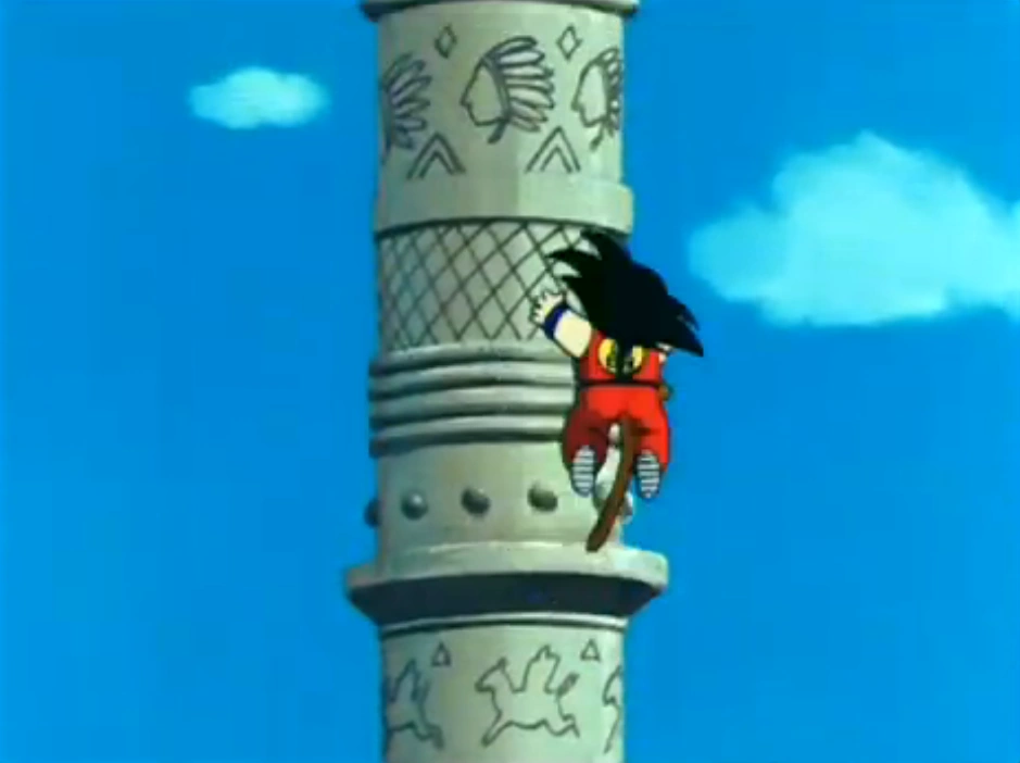 Image Goku climbing Korin Tower.png Dragon Ball Wiki Fandom powered by Wikia