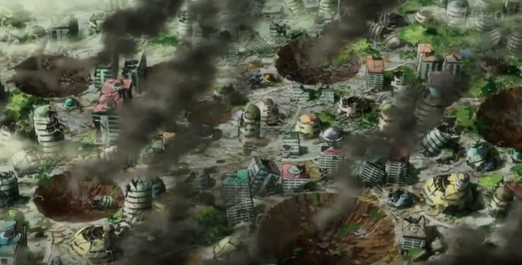 Resultado de imagem para dragon ball destroyed city future