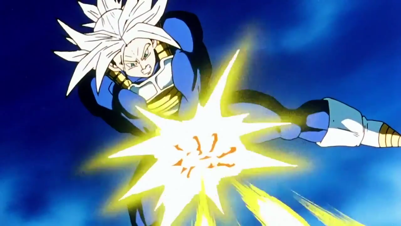trunks attacks vegeta