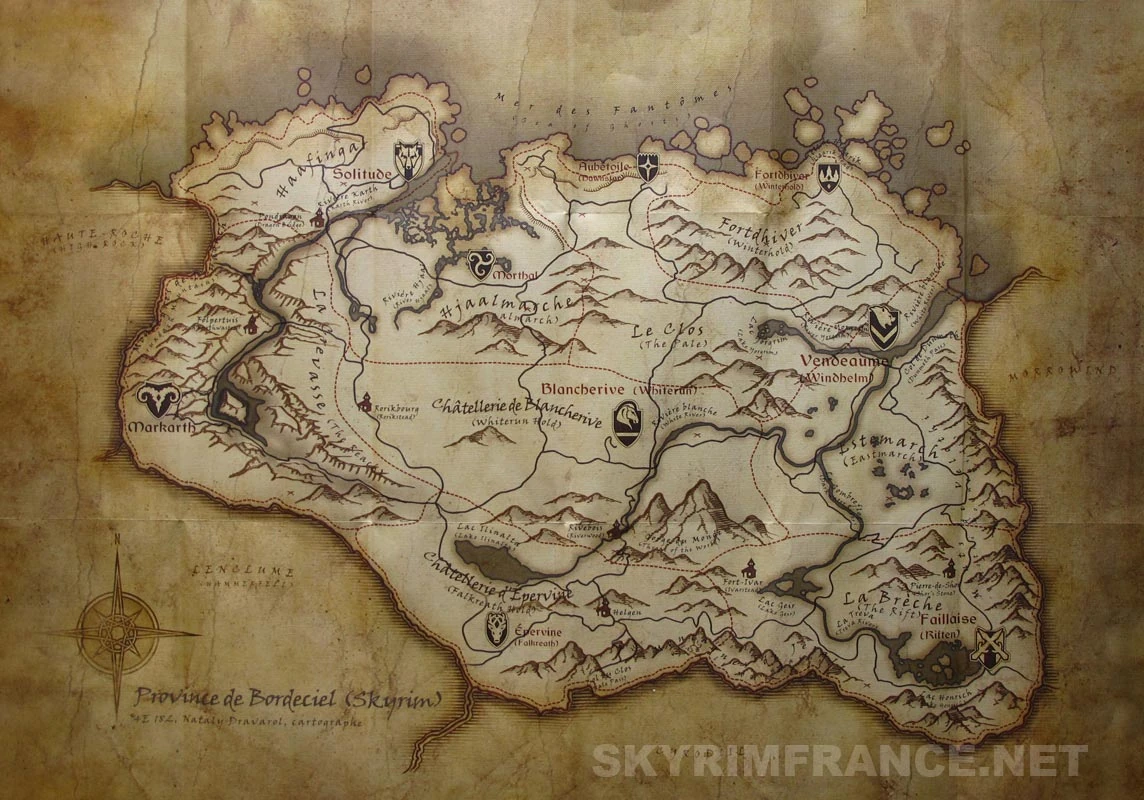 Image - Skyrim-carte-HD.jpg | Wiki The Elder Scrolls | FANDOM powered ...