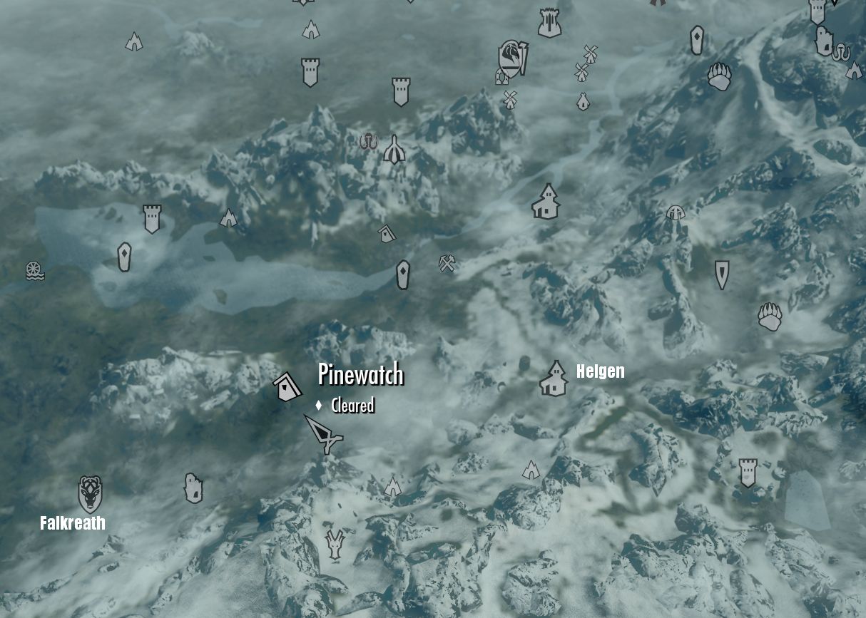 Image Skyrim map Pinewatch.jpg Elder Scrolls FANDOM powered by Wikia