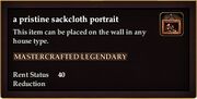 A pristine sackcloth portrait