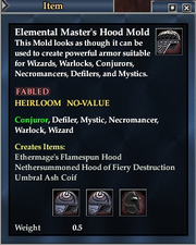 Elemental Master's Hood Mold