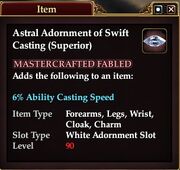Astral Adornment of Swift Casting (Superior)