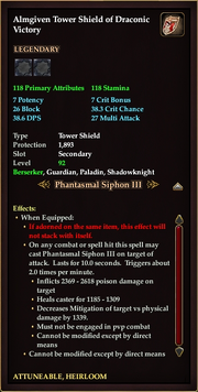 Almgiven Tower Shield of Draconic Victory