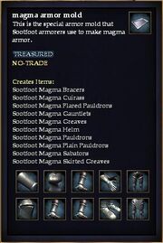 Magma armor mold