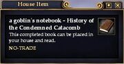 A goblin's notebook - History of the Condemned Catacomb