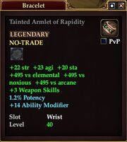Tainted Armlet of Rapidity