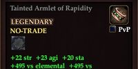 Tainted Armlet of Rapidity