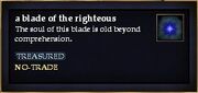 A blade of the righteous