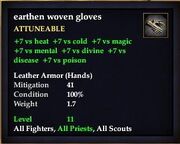 Earthen woven gloves