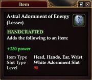 Astral Adornment of Energy (Lesser)