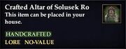 Crafted Altar of Solusek Ro