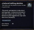 A tortured halfling skeleton
