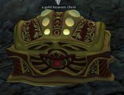 A gold treasure chest