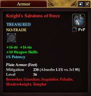 Knight's Sabatons of Force