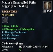 Magus's Ensorcelled Satin Leggings of Blasting