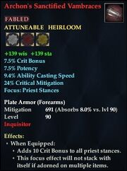Archon's Sanctified Vambraces