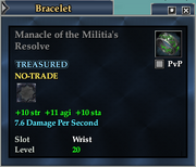 Manacle of the Militia's Resolve