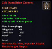Zek Demolition Greaves