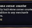 A long stone corner counter
