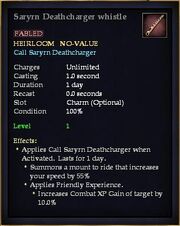 Saryrn Deathcharger whistle