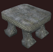 Hewn Stone Stool