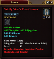 Saintly Vicar's Plate Greaves