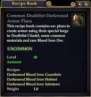 Common Deathfist Darkruned Armor Plans