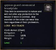 Qeynos guard ceremonial breastplate