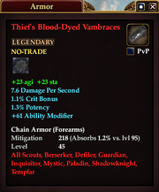 Thief's Blood-Dyed Vambraces