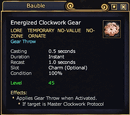 Energized Clockwork Gear