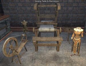 Station Sewing Table and Mannequin