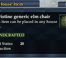 A pristine generic elm chair